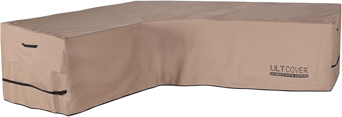 ULTCOVER Patio L-Shaped Left Facing Sofa Cover Waterproof for 6-Seater Outdoor Sectional Furniture Couch 85”W (Left Side) x 110”W (Back Length)