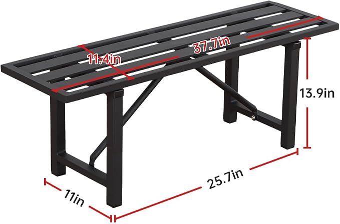 Plant Stand - Indoor/Outdoor Extra-Sturdy Aluminum Plant Stand with 300 LBS Capacity (L37.8 x W11.4 x H13.8 inch)