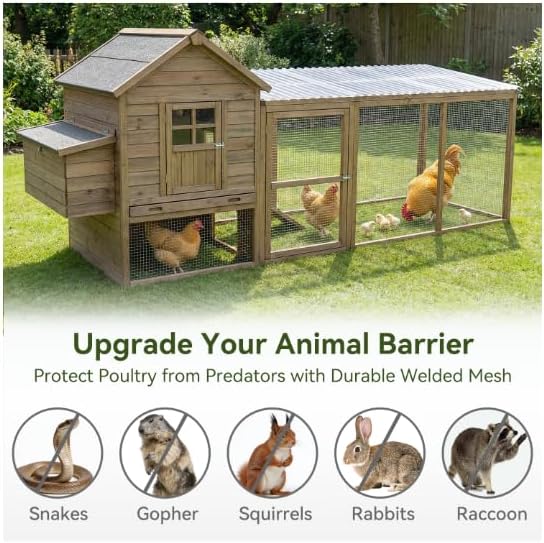 Amagabeli Ture 19 Gauge Hardware Cloth Chicken Wire 1/2 inch 16in x 6ft Double Galvanized Extra Thick Heavy Duty Welded Wire for Chicken Coop Animal Cage Garden Fence Pet Enclosure Window Vent