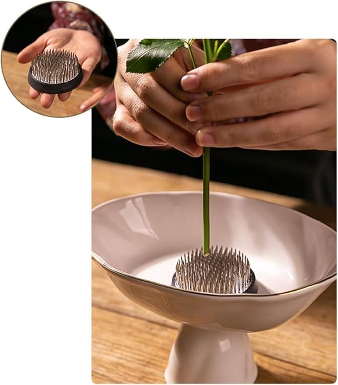 Flower Frog Stainless Steel Pin Frog Flower Arrangement Holder (2.4 Inch (60mm))