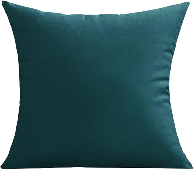 VAKADO Outdoor Waterproof Throw Pillow Covers 16x16 Set of 2 Decorative Teal Green Blue Patio Furniture Summer Cushion Cases Outside Decor for Couch Garden Bench Porch