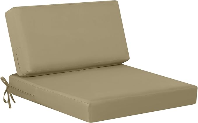 idee-home Outdoor Chair Cushions for Patio Furniture, Outdoor Seat Cushion | Waterproof Hampton Bay Deep Seat Replacement Couch Cushions for Garden Lawn Backyard Deck 26.5 x 26.5
