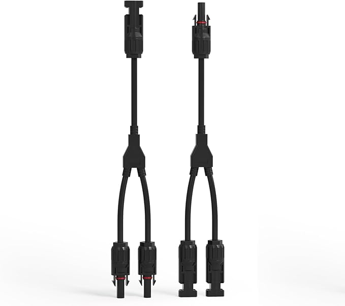 Renogy Solar Connectors Parallel Y Branch,MMF+FFM 1 Pair Solar Panel Wire for Solar Panel,Premium PC Material,Weatherproof and Durability