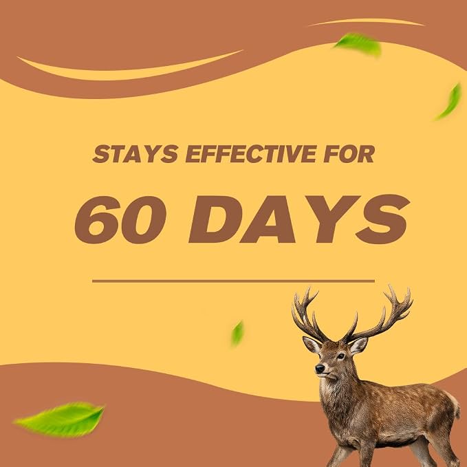 Deer Repellent for Plants, Rabbit Repellent Outdoor, Deer and Rabbit Repellent for Plants, Garden, Trees, Deer Away Safe for People, Pets and Plants, Lasts Up to 60 Days 10 Packs