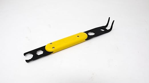 Rack-A-Tiers Solar Serpent - 5-in-1 Multipurpose Solar Connector Tool for MC4, T4, PV4, PV4-S, and Amphenol H4, Universal Solar Panel Tool, Built-in ¼” and ⅜” Wrench, Flat-Head Screwdriver (#30200)