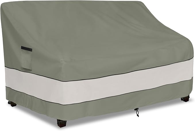 Outdoor Sofa Cover,Patio Loveseat Cover,3-Seater Bench Cover,Waterproof Heavy Duty Patio Furniture Covers,85" W x 38" D x 35" H Inches Grey Green