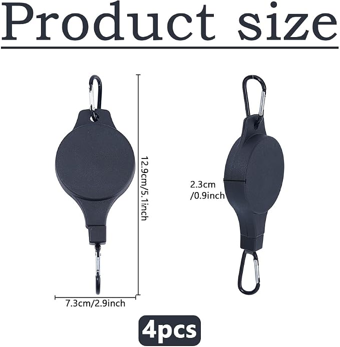 DICOSMETIC 4Pcs Upgraded Retractable Plant Hanger Black Plant Pulley Heavy Duty Hanging Plants Holder Adjustable Hook for Flower Pots Birds Feeder Wind Chimes Plants Grow Lights | Upgraded, Adjustable Hook, For Flower Pots Birds Feeder Wind Chimes, Pla...