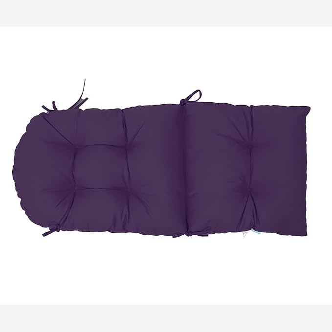 QILLOWAY Outdoor High Back Chair Cushion for Adirondack, All Weather Rocking Chair Cushions Thick Padded Replacement for Patio Furniture Set of 4,Purple