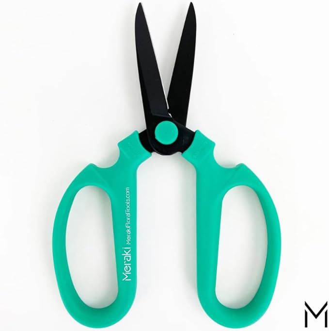 Garden Pruning Shears Scissors Carbon Steel Blades 7.6 Inch, Echinops - Teal