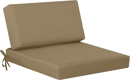 idee-home Outdoor Chair Cushions for Patio Furniture, Outdoor Seat Cushion | Waterproof Hampton Bay Deep Seat Replacement Couch Cushions for Garden Backyard Deck 26.5 x 26.5