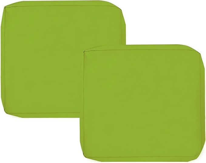 Sqodok Patio Cushion Covers 21x19 Waterproof Outdoor Cushion Covers Replacement 2Pack Patio Cushion Seat Slicovers for Sectional Sofa, Wicker Chair, Green