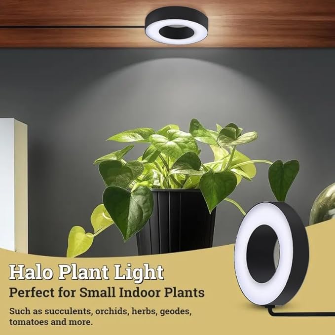 Tri Head (3.5in) Grow Lights for Indoor Plants, 144 LEDs Full Spectrum LED Plant Grow Light, 5V/3A Under Cabinet Grow Lamp with Auto Timer 3/9/12 Hrs, 10 Lighting Mode, 5 Brightness Levels