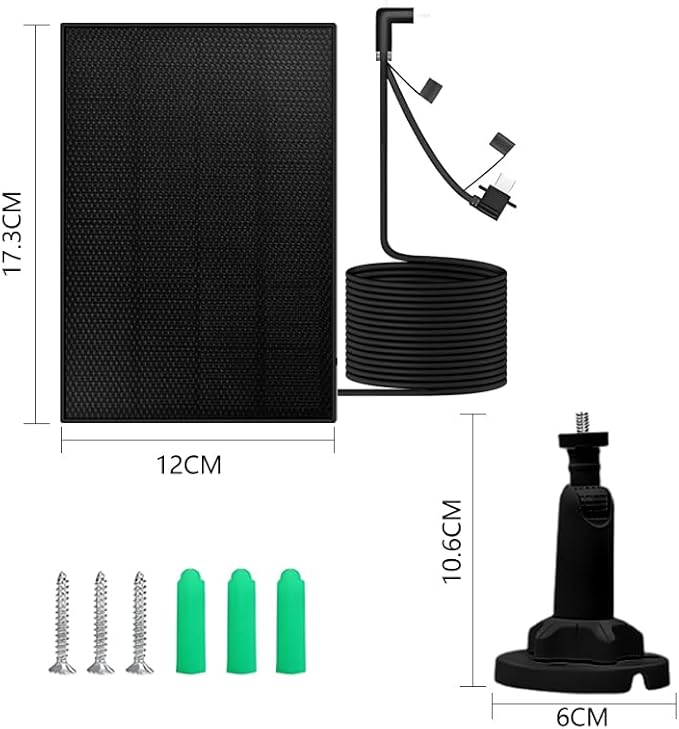 B-Link Camera Solar Panel, Compatible with B-Link Out Door 4(4th Gen), B-Link Outdoor(3rd Gen) XT3, B-Link XT2/XT Camera, B-Link Outdoor Camera, Build-in 2000mAh Rechargeable Battery (2Pack)