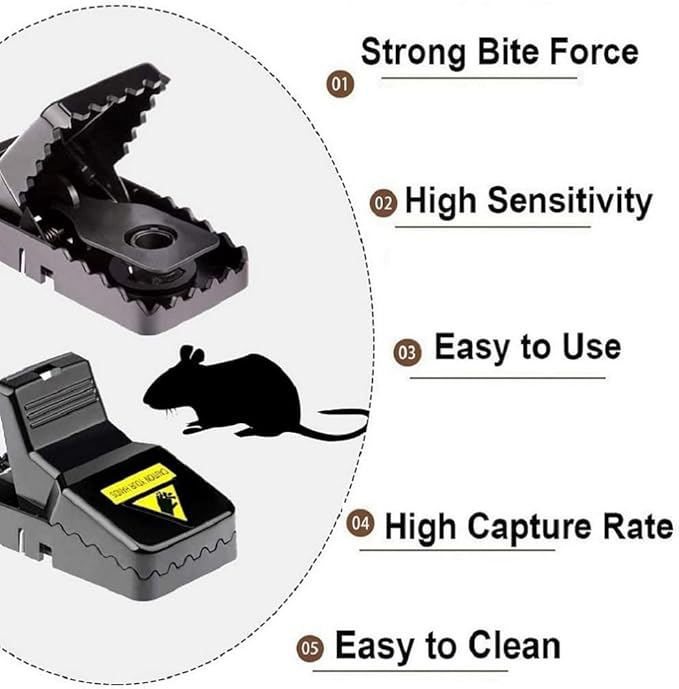Mouse Trap, 12 Pack Mouse-Traps-Indoor-for-Home Quick Effective Sanitary Safe Mouse Catcher for Family and Pet