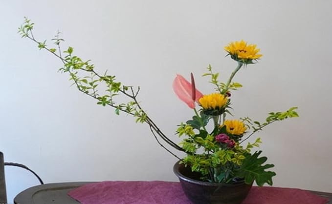 JapanBargain 2301, Flower Frog Japanese Ikebana Kenzan for Flower Arrangements Brass Floral Arranging Pin Needle Holder Sun and Moon Made in Japan, 3-3/4" x 2-1/4"