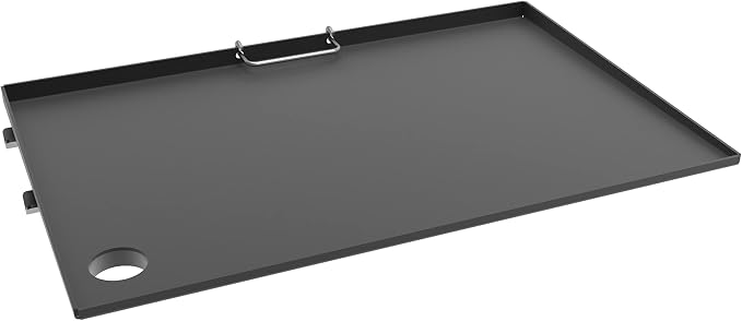 Masterbuilt® Gravity Series 1050 Digital Charcoal Grill and Smoker Pre-Seasoned Steel Flat-Top Griddle Accessory Insert with 435 Cooking Square Inches in Black, Model MB20181622