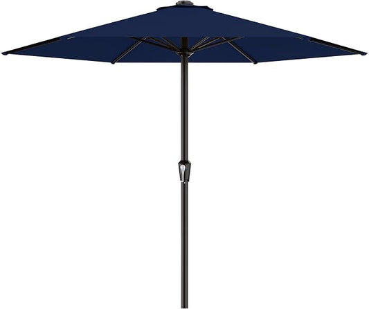 AreShark 11 FT Patio Umbrella for Outdoor, Outdoor Table Umbrella with Push Button Tilt and Crank, Outdoor Patio Umbrellas with 6 Sturdy Ribs, Patio Umbrellas for Market, Garden, Pool (Navy)