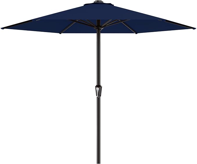 AreShark 11 FT Patio Umbrella for Outdoor, Outdoor Table Umbrella with Push Button Tilt and Crank, Outdoor Patio Umbrellas with 6 Sturdy Ribs, Patio Umbrellas for Market, Garden, Pool (Navy)