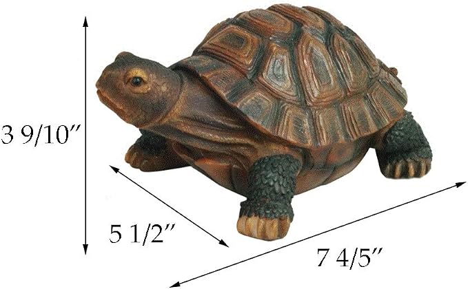 Danmu 1Pc of Polyresin Tortoise Statue Garden Statues, Outdoor Statues, Garden Ornaments, Yard Statue Decor (M 7 4/5" x 5 1/2" x 3 9/10")