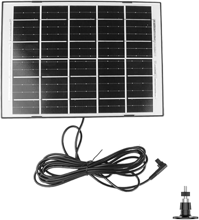 Pet Deluxe 7W Solar Panel for Chicken Coop Door, USB-C Charging Type Port with New Cold-Proof Material Practical & Reliable 6V Waterproof Solar Panel Battery Charger 9.8 Feet Cord