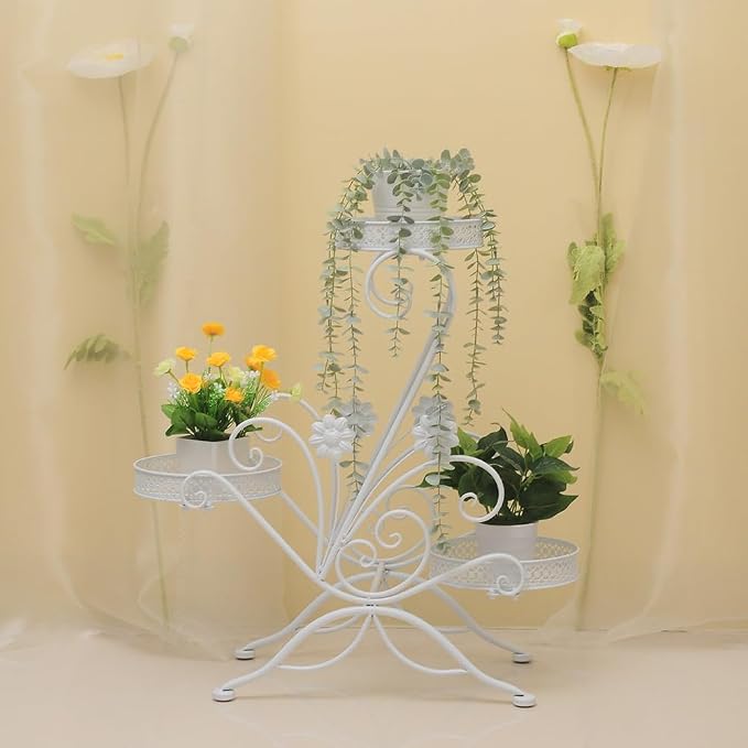 3 Tier Plant Stand New Metal Flower Shelves Plant Display Stand Indoor Outdoor Patio Plant Rack Flower Pot Holder
