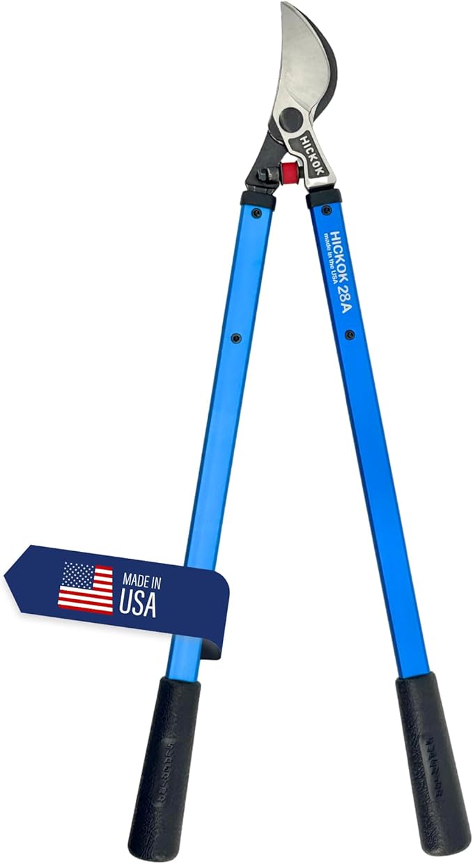 Hickok Heavy Duty Loppers for Tree Trimming – 28" Branch Cutter & Pruning Shears with Long Handle | Lightweight Aluminum Tree Trimmer | Professional-Grade Pruner Made in USA