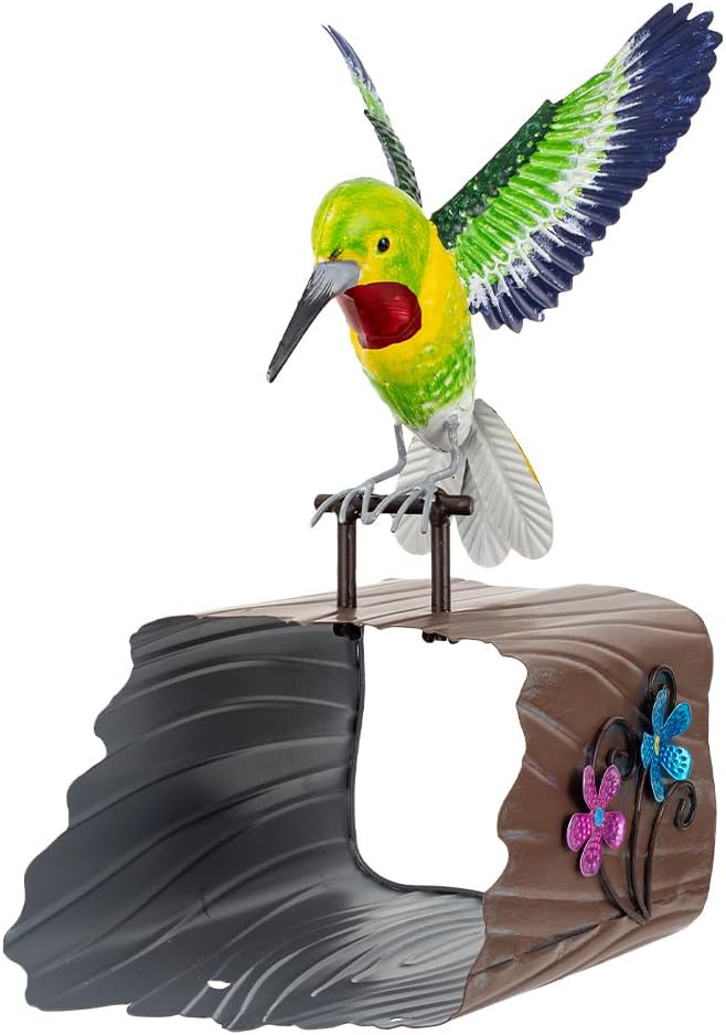 Metal Hummingbird Gutter Downspout Extensions, Outdoor Splash Block Sculpture Garden Decor, Waterproof Gutter Guard Garden Animal Statue Ornaments for Yard, Lawn