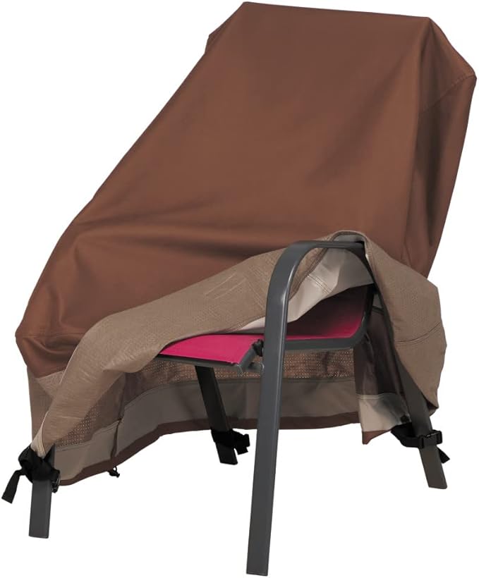 DUCKCOVERS Ultimate Waterproof 26 Inch High Back Patio Chair Cover, Stackable Chair Covers