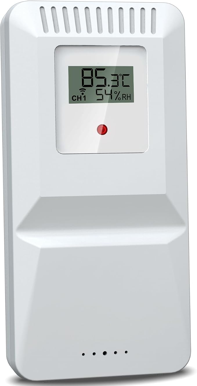 Digital Indoor Outdoor Wireless Remote Sensor, High Precision Temperature and Humidity Meters, Sutible for Weather Station with Rain Gauge : 5087-3, 5065-3A, and 5065-3S
