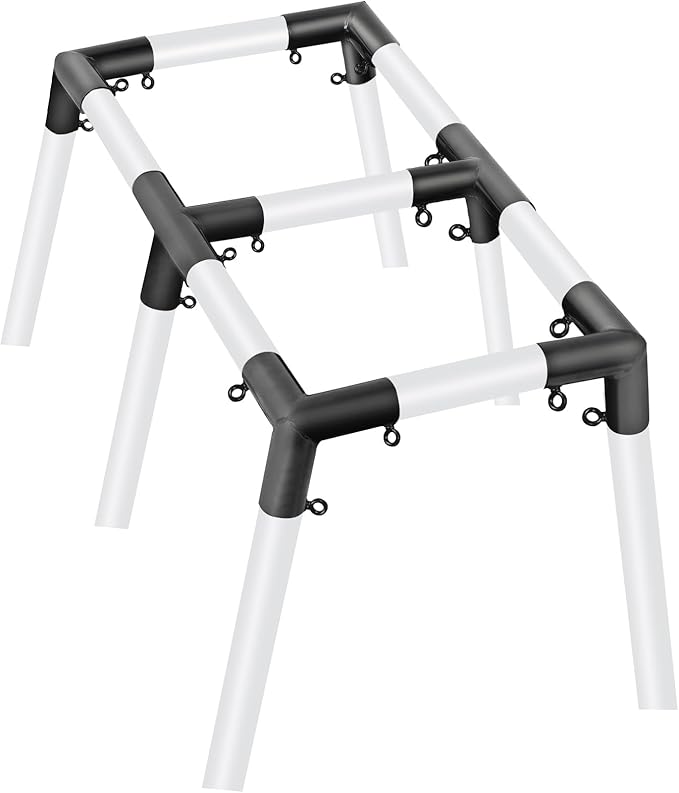 Aoneky 2'' Flat Roof Corner Canopy Fitting Couplers Kit - Frame Carport Connectors (6 Legs Kit)