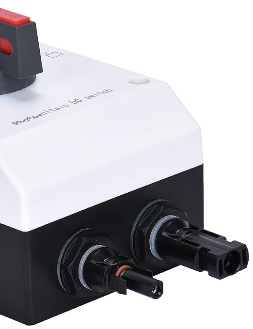 DIHOOL Solar Disconnect Switch 32 Amp DC1200V Isolator with IP66 Waterproof Enclosure for Solar Panels,Batteries,RVs and Boats