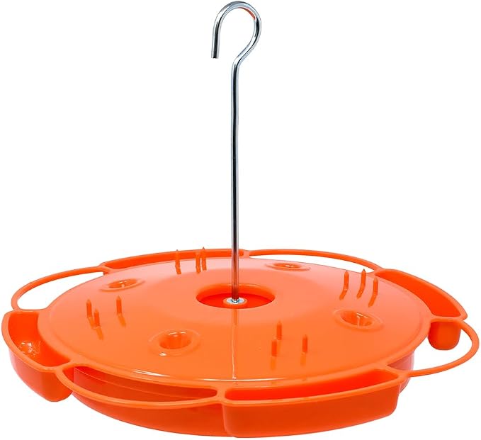 Songbird Essentials Ultimate Oriole Feeder, 32 oz, Orange, Holds Nectar, Jelly & 4 Orange Halves, Built-in Ant Moat