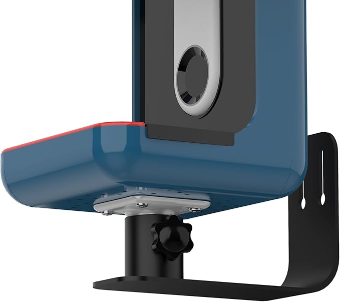 Wall Mount Bracket Designed for Bird Buddy Smart Feeder – Durable Metal Heavy Duty Mount Stand for Wall Fences Poles Post, Weather-Proof Outdoor Feeder Accessory, Black