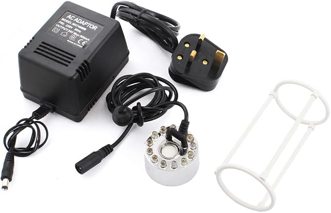 Ruilogod AC 220V UK Plug Round Shape 6-Mode LED Ultrasonic Mist Maker Fogger (id: 082 2bd a26 10c 721