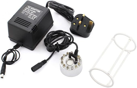Ruilogod AC 220V UK Plug Round Shape 6-Mode LED Ultrasonic Mist Maker Fogger (id: 082 2bd a26 10c 721