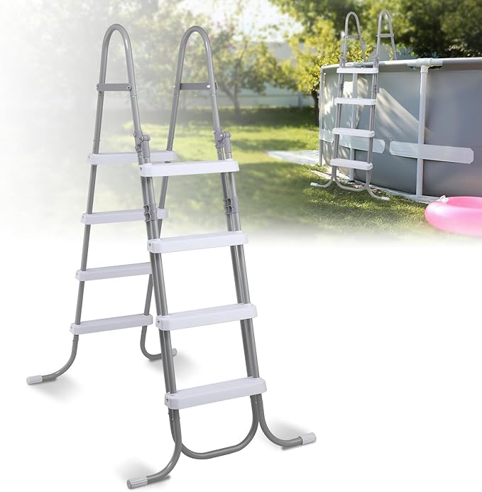 Outvita Heavy Duty Pool Ladder with Removable Steps for 52 Inch Depth Above Ground Pools, 300 Pound Capacity
