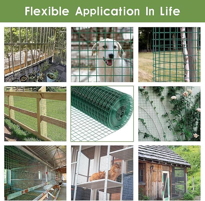 Tongmo Hardware Cloth, Chicken Wire Fencing, 19 Gauge Galvanized Wire & 1"x1" Mesh Size Welded Wire Roll Garden Fence, Poultry Netting for Rabbit/Duck/Chicken Coop (60" x 100')