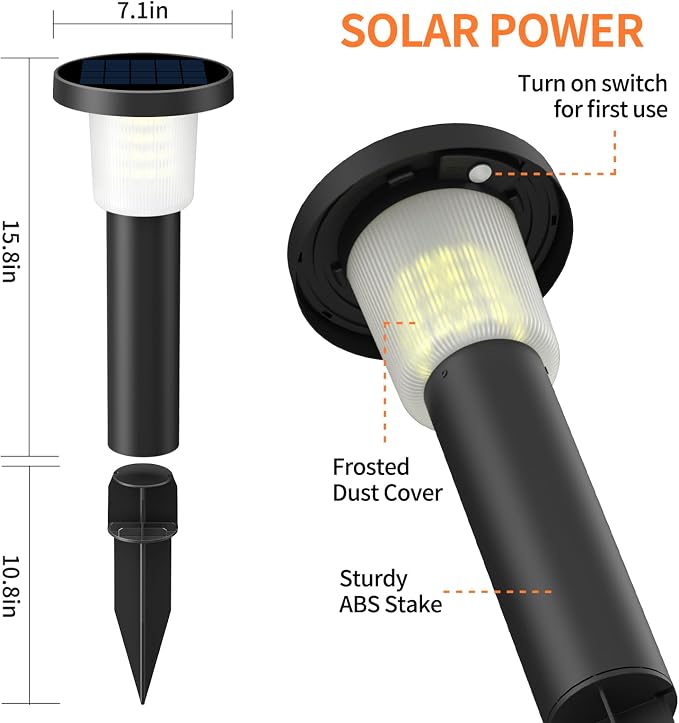 Lightonight Solar Pathway Lights Outdoor 2 Pack, IP65 Waterproof Solar Powered Outdoor Lighting with 3-Color Remote Control, Auto On/Off Landscape Lights for Yard, Garden, Driveway, Patio, Walkway