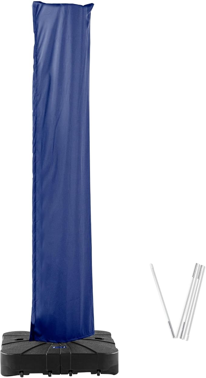 Patio Umbrella Cover Waterproof UV Resistant Outdoor Cantilever Umbrella Covers with Zipper and Rod, Navy