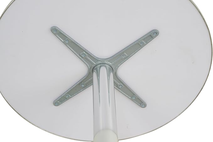 BTEXPERT Set of 10, Aluminum Indoor Outdoor 23.75" Round Restaurant Bar Height 45" Table, Patio Stainless Steel Silver Furniture 25.75" Base, Flip Top