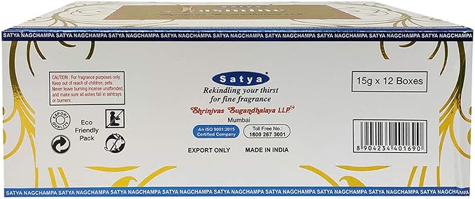 Natural Jasmine Incense Sticks and Incense Stick Holder Bundle Insence Insense Satya
