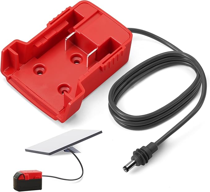 Starlink Mini Battery Adapter Compatible with Milwaukee M18, Starlink Mini Power Cable for 18V Battery, 3.2FT 18AWG Battery Adapter DC Power Cable