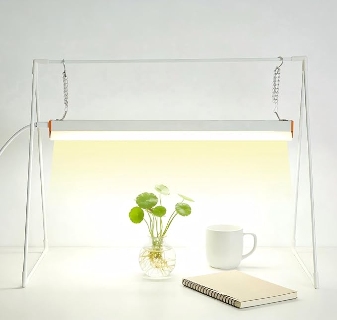 10W Grow Light Stand Kit for Indoor Plants, 2ft Plant Grow Rack with Full Spectrum, Enhanced Red Light for Flowering, Height Adjustable Iron Bracket, on and Off Switch