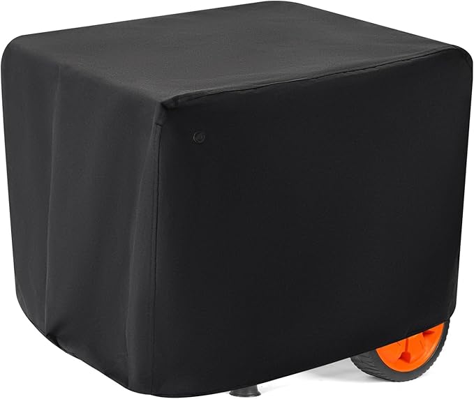 Waterproof Generator Covers for Outside, Heavy Duty Thicken 900D Polyester Fabric Portable Generator Covers Universal Fits for Most Generators 10000-15000 Watt, Black (38"L x 28"W x 30"H)