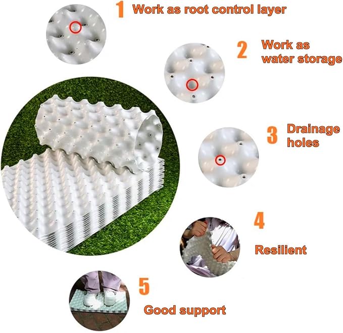 Air Pruning Plastic Root Control Containers/pots Nursery pots for Plants (White, 40cm Tray-5 Sets)