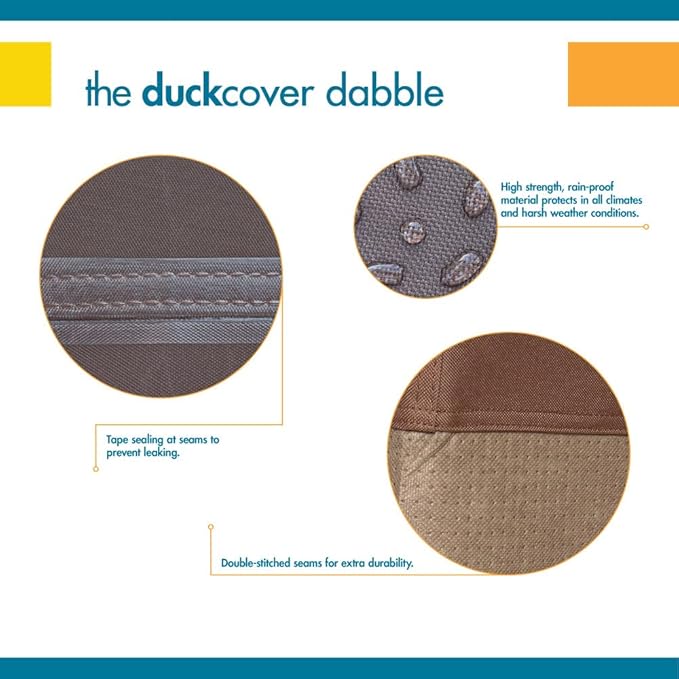 DUCKCOVERS Ultimate Waterproof 26 Inch High Back Patio Chair Cover, Stackable Chair Covers