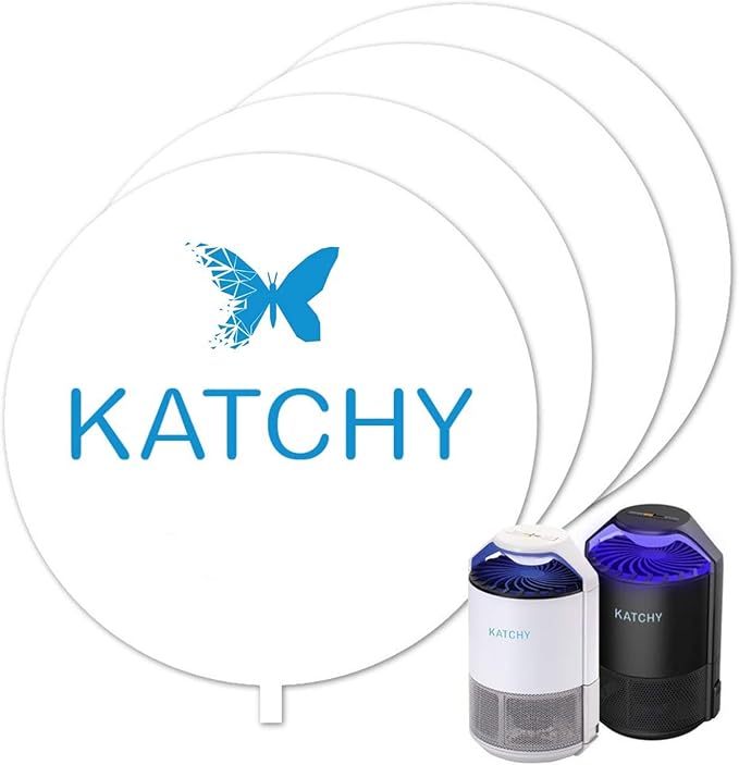 Katchy Original and Midnight Glue Board Refills (4 Pack) – Catcher & Killer for Mosquito, Gnat, Moth & Fruit Fly – Indoor Flying Insect Trap Glue Board Refills – Non-Zapper Traps for Buzz-Free Home