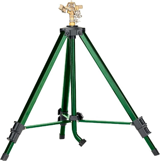 3-Pack Orbit 58308Z Brass Impact Sprinkler on Tripod Base - Heavy-Duty Brass Sprinklers on Tripod.