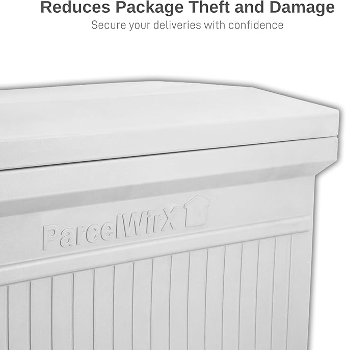 RTS Home Accents ParcelWirx Premium Horizontal Storage Cabinet/Package Delivery Box with Lift Off Lid, Slate Grey