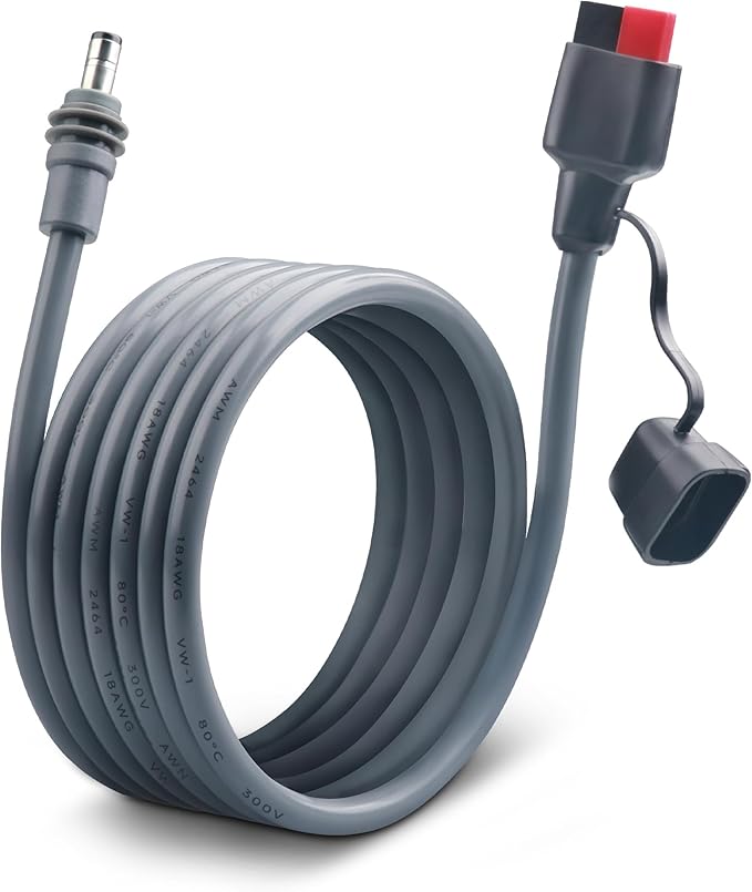 DC Power Cable for Starlink Mini Compatible with Anderson Connector, 10FT 18AWG Waterproof DC 5.5x2.1mm to Pole Plug Adapter Cord for Solar Generator RV Battery Bank